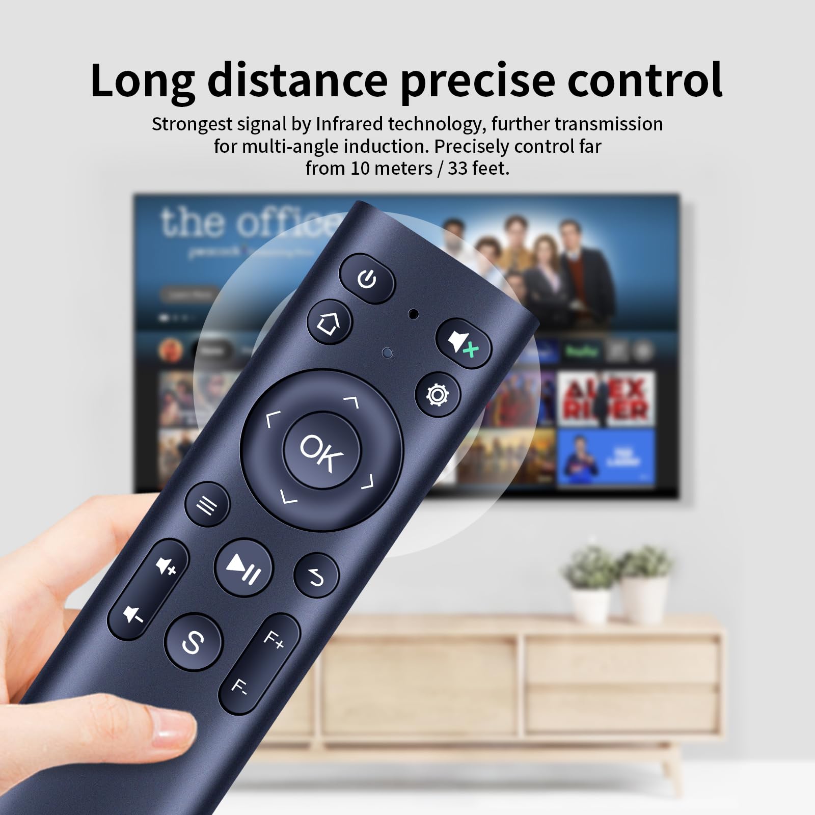 Télécommande de rechange compatible avec DBPOWER Mise au point électrique 5G WiFi Mini projecteur Bluetooth H89 & WiMiUS P64 Projecteur