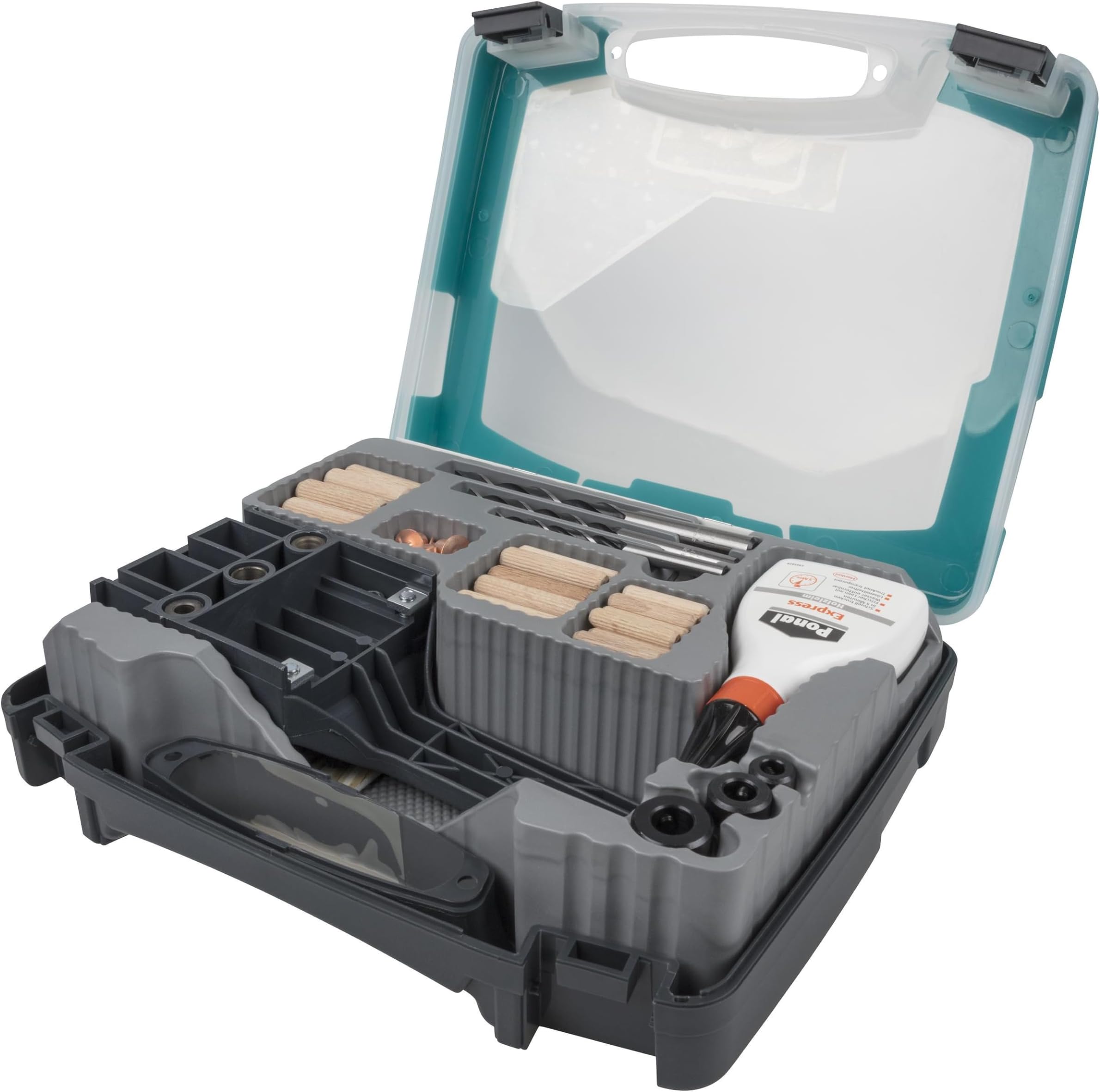 wolfcraft Universal Dowelmaster Set I 4645000 I The Complete Starter Set for All Standard Wood Dowel Joints