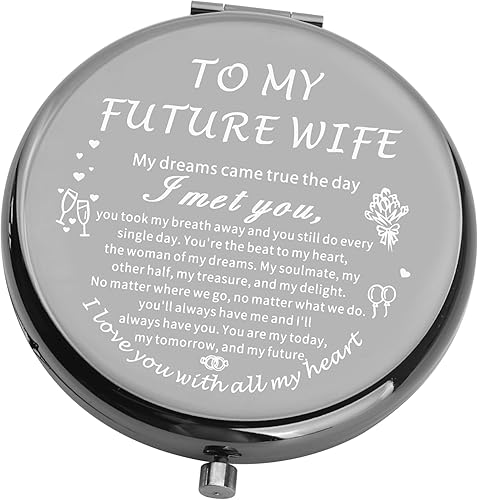 Miniatura 8 de UJIMS Regalos para mi futura esposa, espejo de maquillaje de novia para ser novia, regalo de compromiso para alma gemela, prometida, boda para