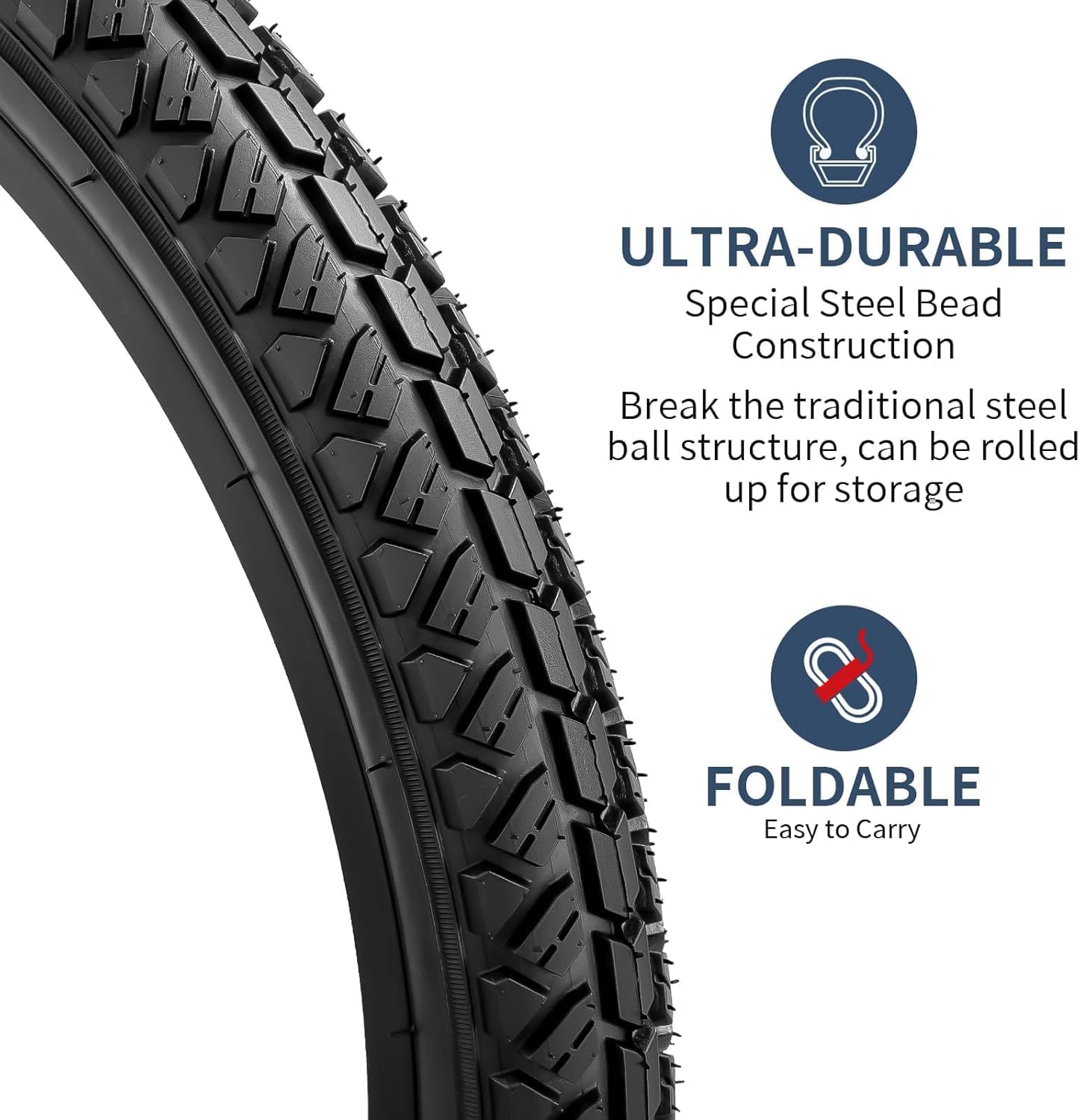 Kit 2 Pneus + 2 Chambres à Air 20x1.95 - Pour Vélo | Valve Schrader | Compatible 50/54-406
