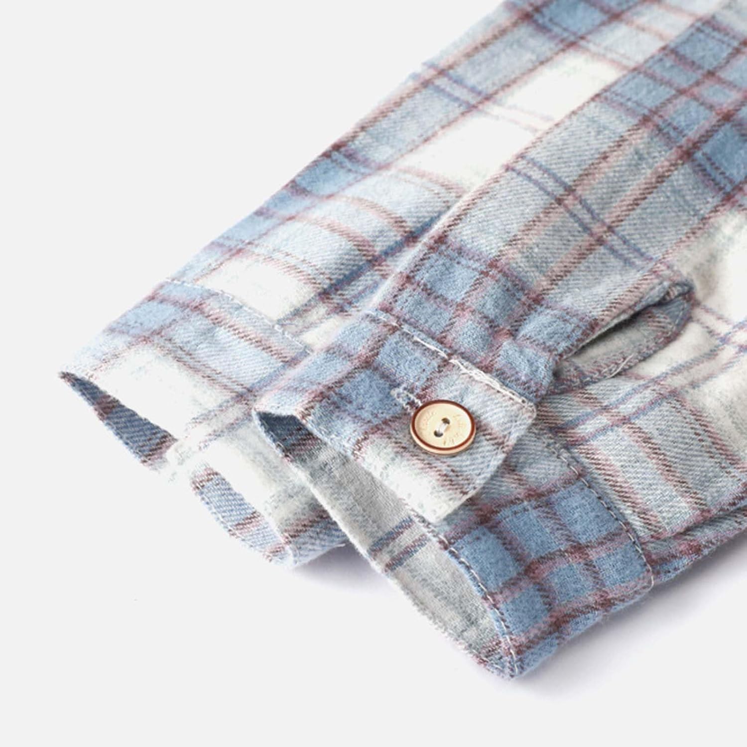 Boys Flannel Plaid Shirts Loose Long Sleeve Button Shacket Shirt Jacket Girls Fall Winter Clothes for 1-10 Years