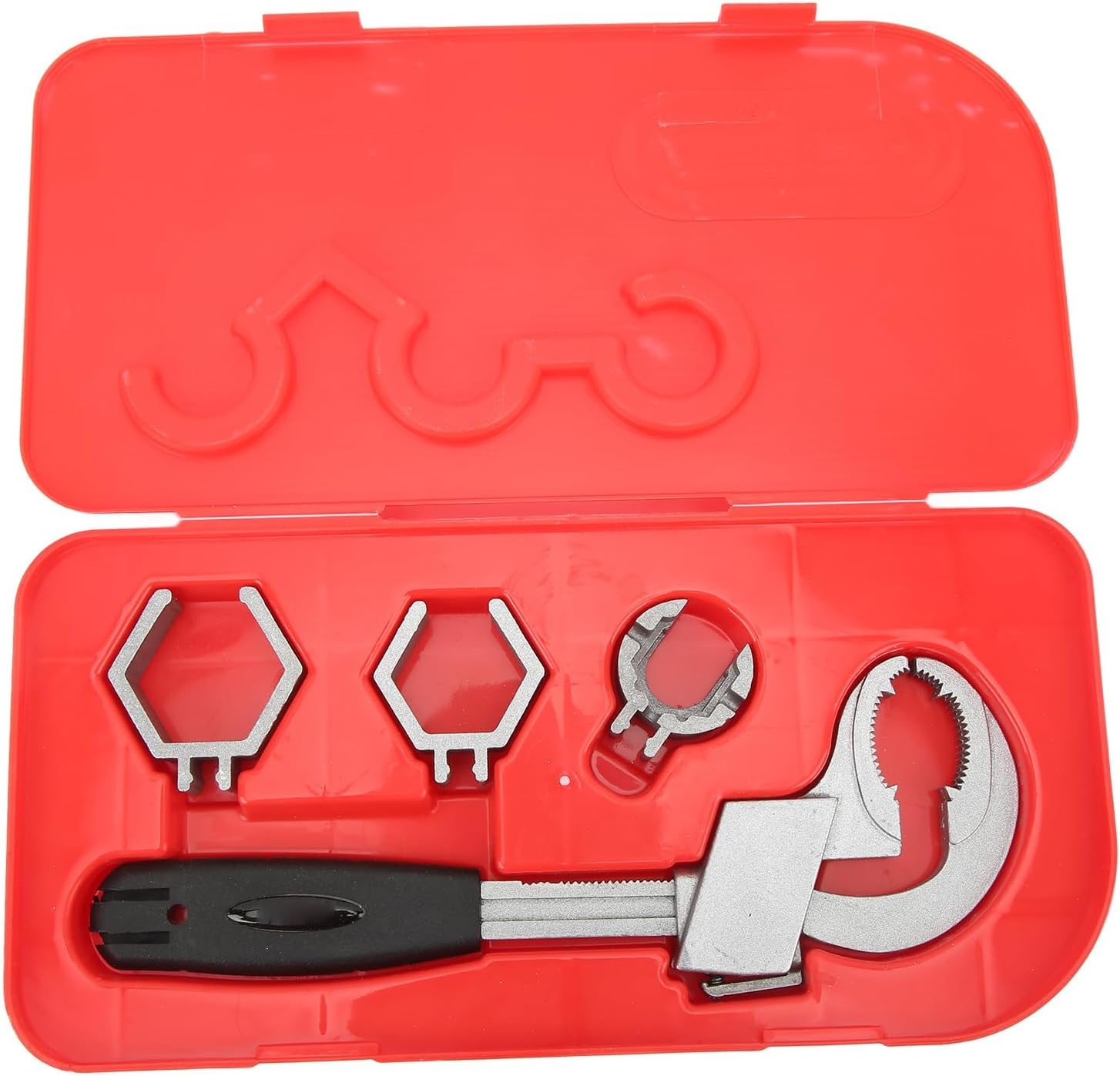 Multifunctional Sink Wrench Plumbing Repair Tool Adjustable Spring Wide Opening Faucet Spanner Aluminum Alloy For Home Bathroom