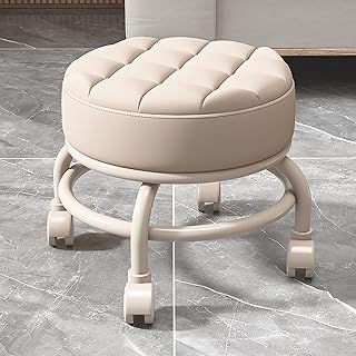 U-HOOME Low Height Rolling Stool With 360 Universal Wheels
