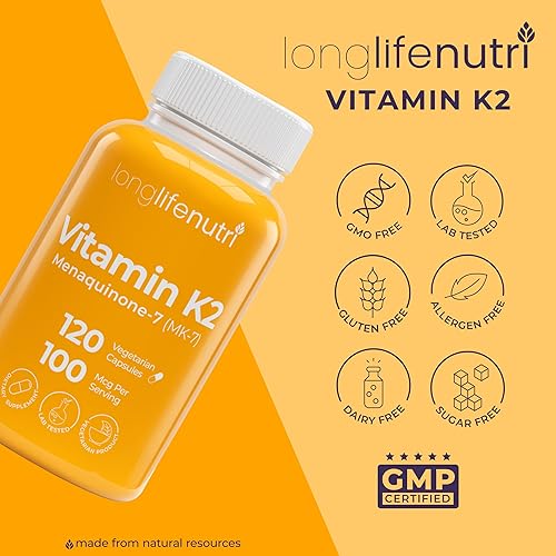 Miniatura 6 de Vitaminas K2 MK-7 120 Anaranjado 1