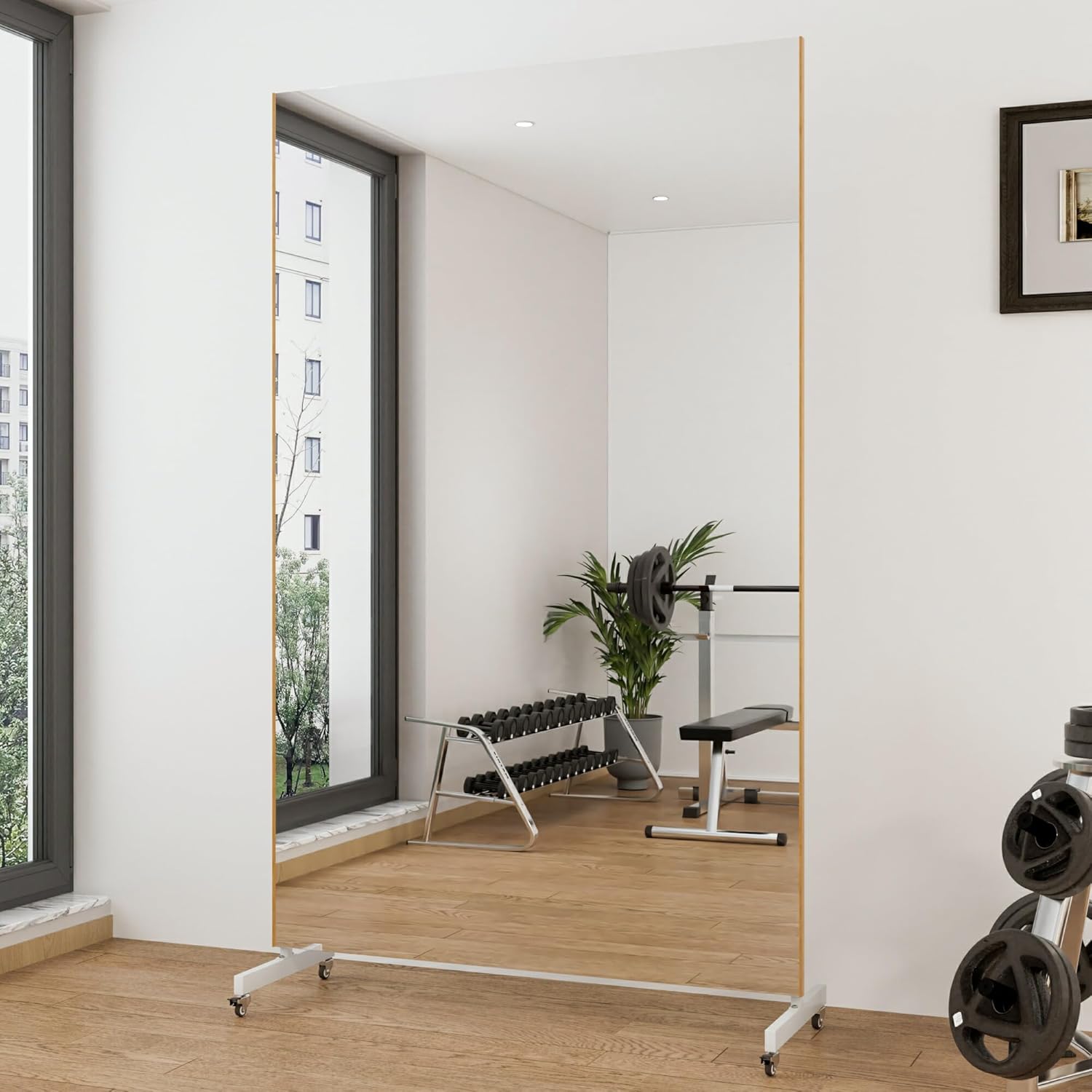 BEAUTME 洗面鏡 浴室鏡 壁掛け鏡 姿見鏡 全身鏡 アルミ 壁掛けミラー