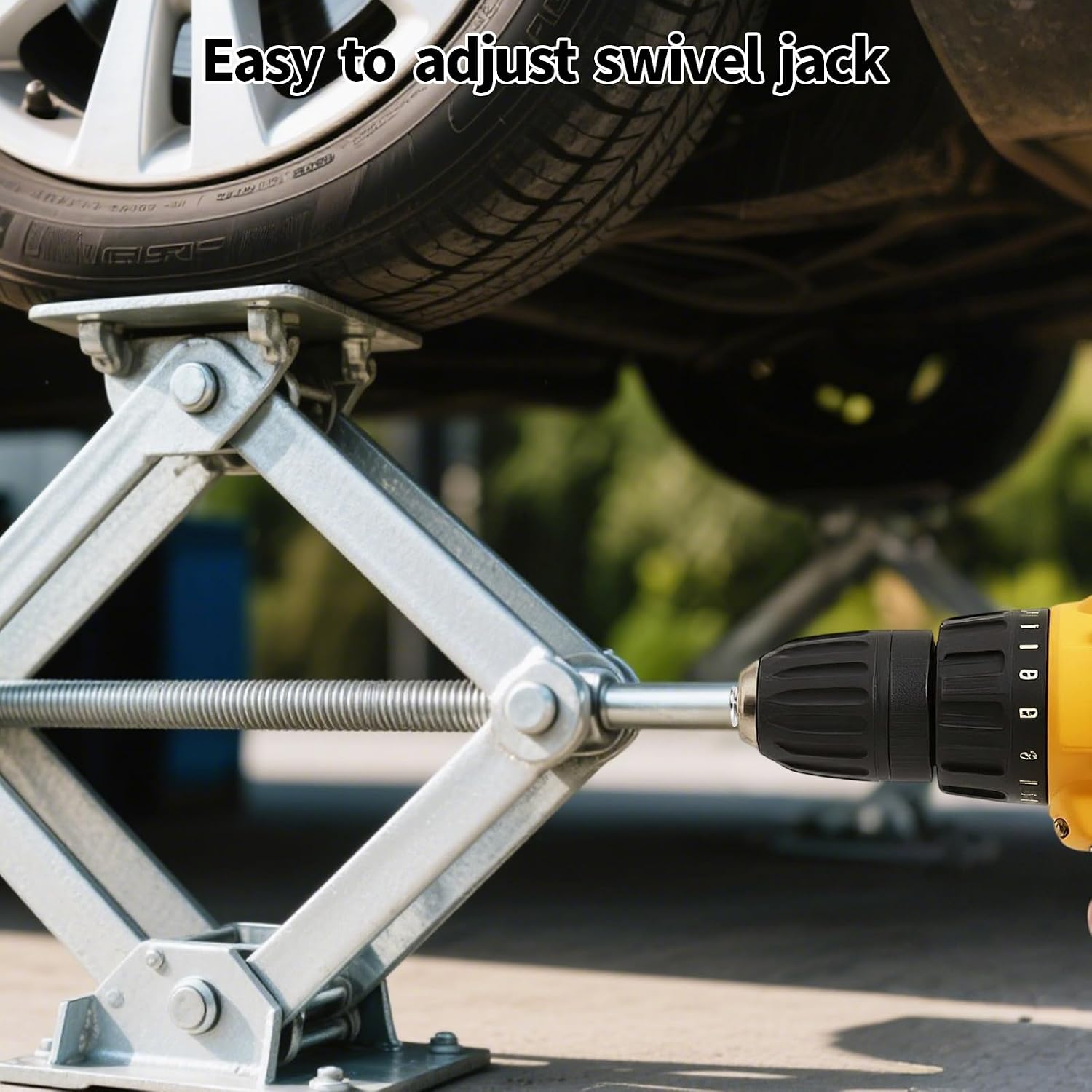 3p3pcs Scissor Jack Slotted Drill Adapters, Car Truck Stainless Steel T-Slot Drill Handle Attachment Trailer Jack Drilling Adapter for RV Scissor Jacks C-Type Jacks Various Pop-Up Campers