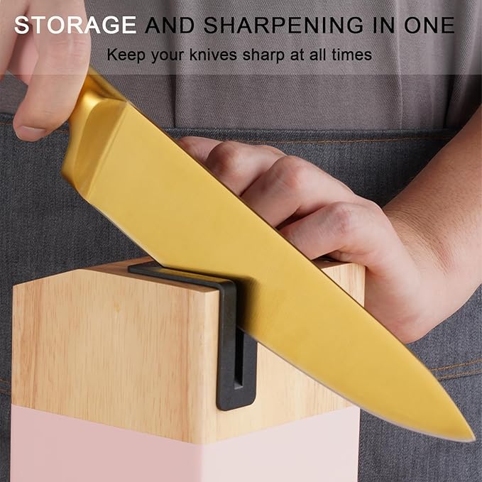 Set Cuchillos Cocina 7 Piezas Acero Inoxidable Base y Afilador miniatura 6