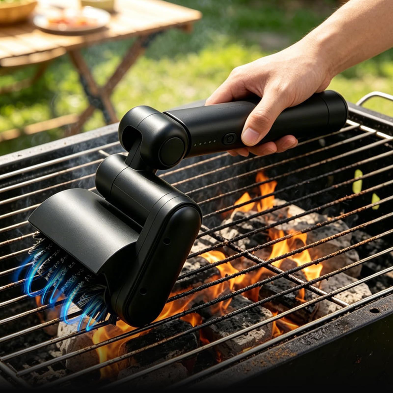 Generic Kit di Pulizia per Griglia Elettrica Set di Spazzole per Pulizia Portatile e Senza Fili per Appassionati di Barbecue e Chef Casalinghi