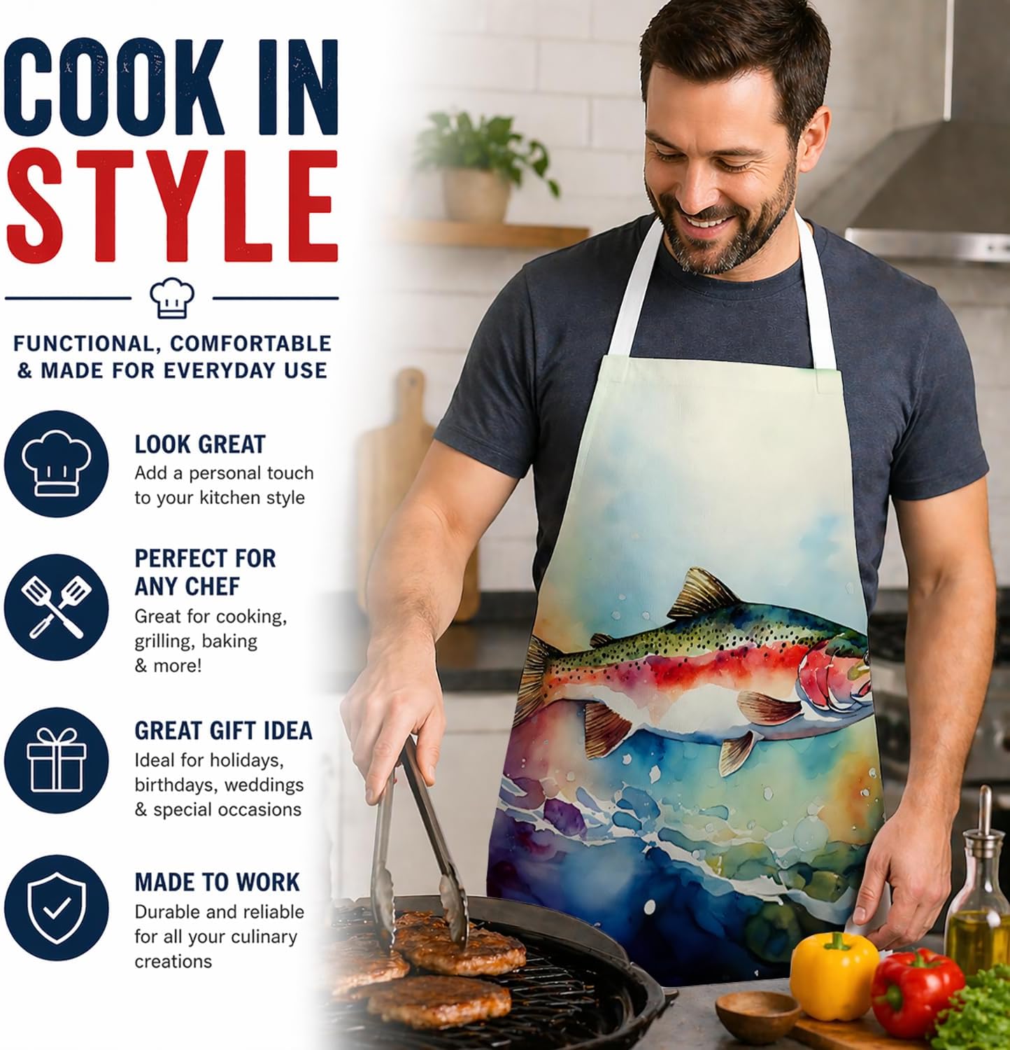 Caroline's Treasures Unisex Nautical Collection Apron image 2