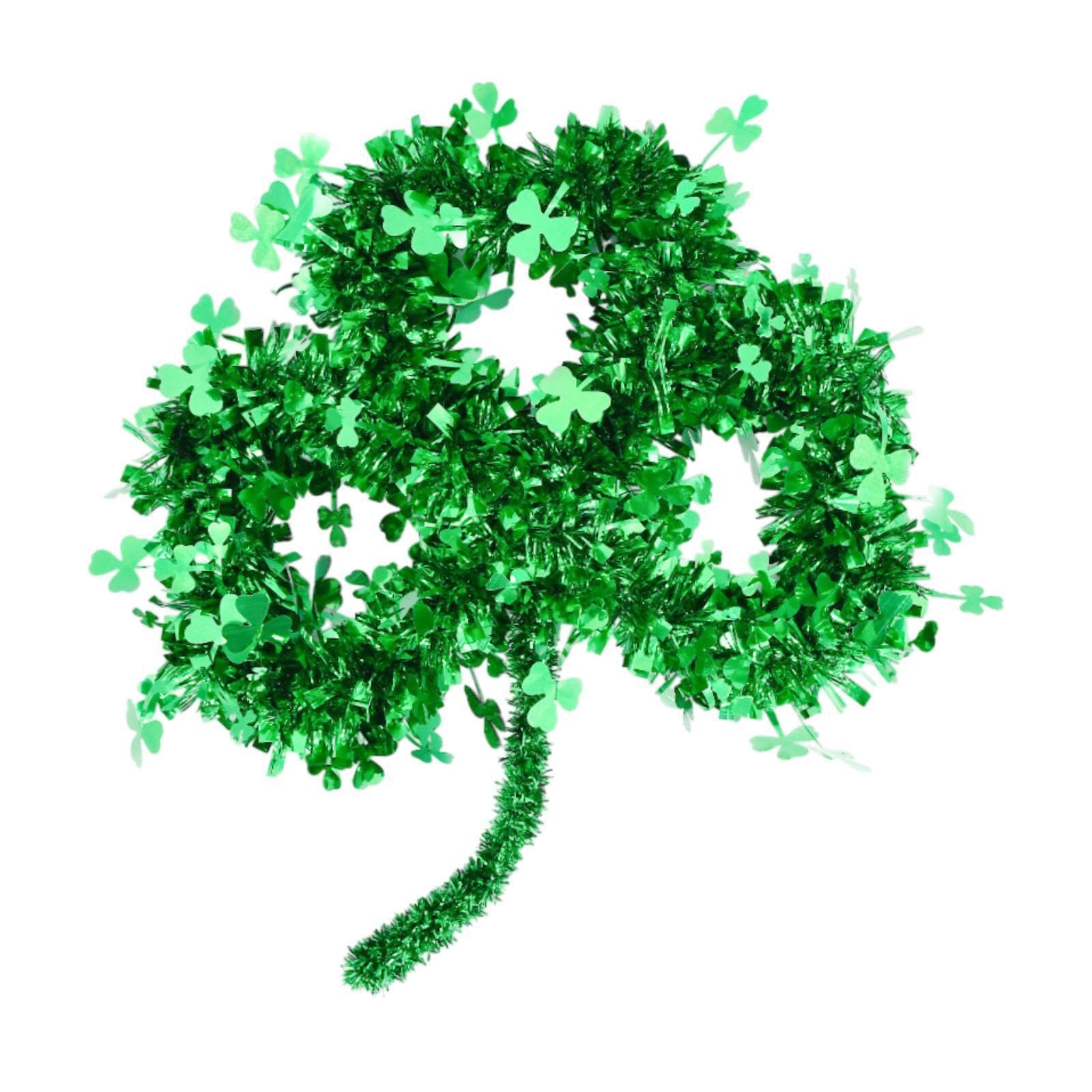 CYDZSRA Hanging Garland St Patricks Day Wreath Craft Window Decoration Shamrock Decor Home Decor Decorative For Celebrating Togetherness Shamrock Hanging Wreath Home