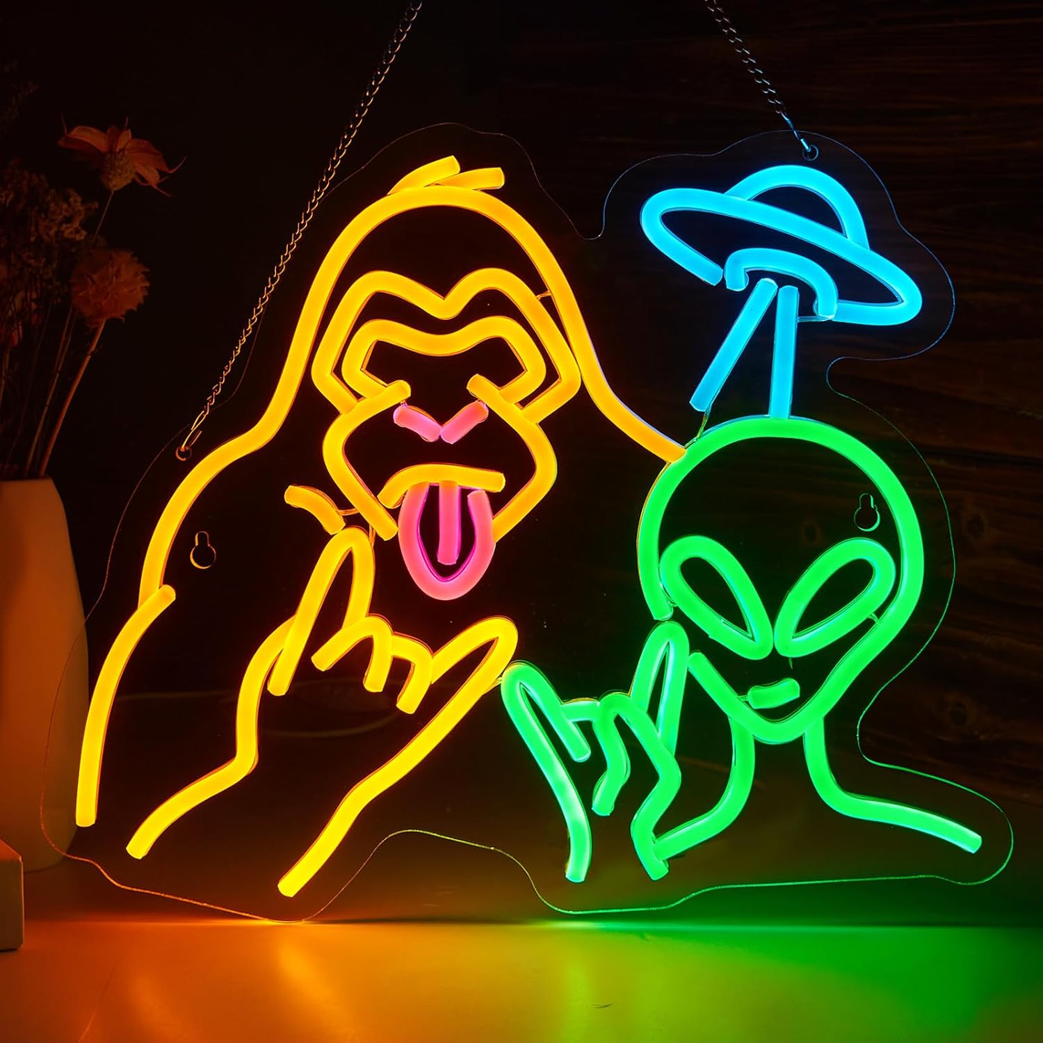 Steam train Neon Sign Train Lamp for Wall Decor Smart plug timer compatible USB-Powered Teen Room Birthday Gifts for Kids Boys Room Decor(12.6x14.3Inch)