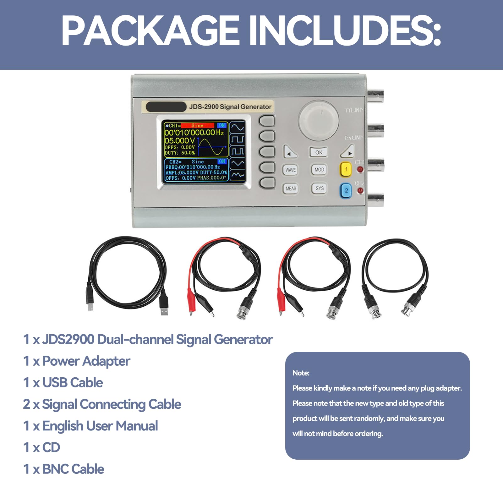 JDS2900 DDS Generator Counter 15MHz 30MHz 40MHz 50MHz 60MHz High Exactness Dua Channel Arbitrary Waveform Function Generator Frequency Meter 266MSas60MHz product thumbnail 3