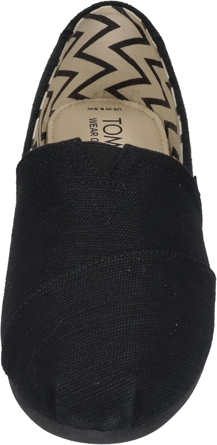 Toms Womens Classic Alpargata - Wide Black/Black 1 9 D - Wide - Image 5
