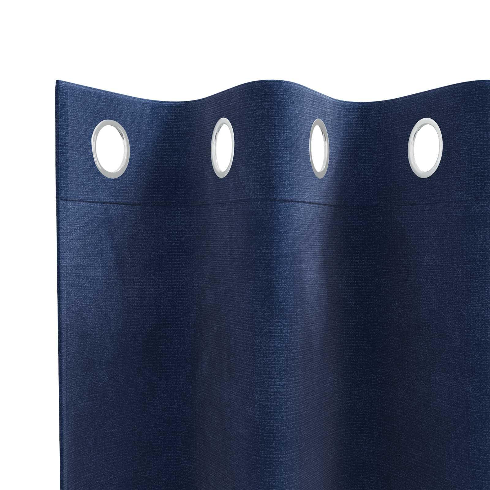 Mangloder Rideaux occultants Velours Bleu foncé 140 x 225 cm 2 pièces pour Chambre Salon intimité Isolation Thermique et phonique Style Moderne