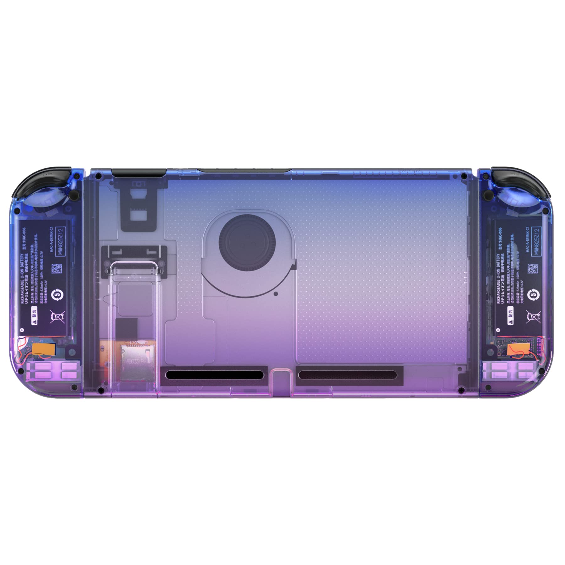 eXtremeRate Carcasa Transparente para Nintendo Switch Accesorios Funda Protector Shell Placa de reemplazo con Botones para Nintendo Switch Consola Joycons Control(Bluebell Gradiente)