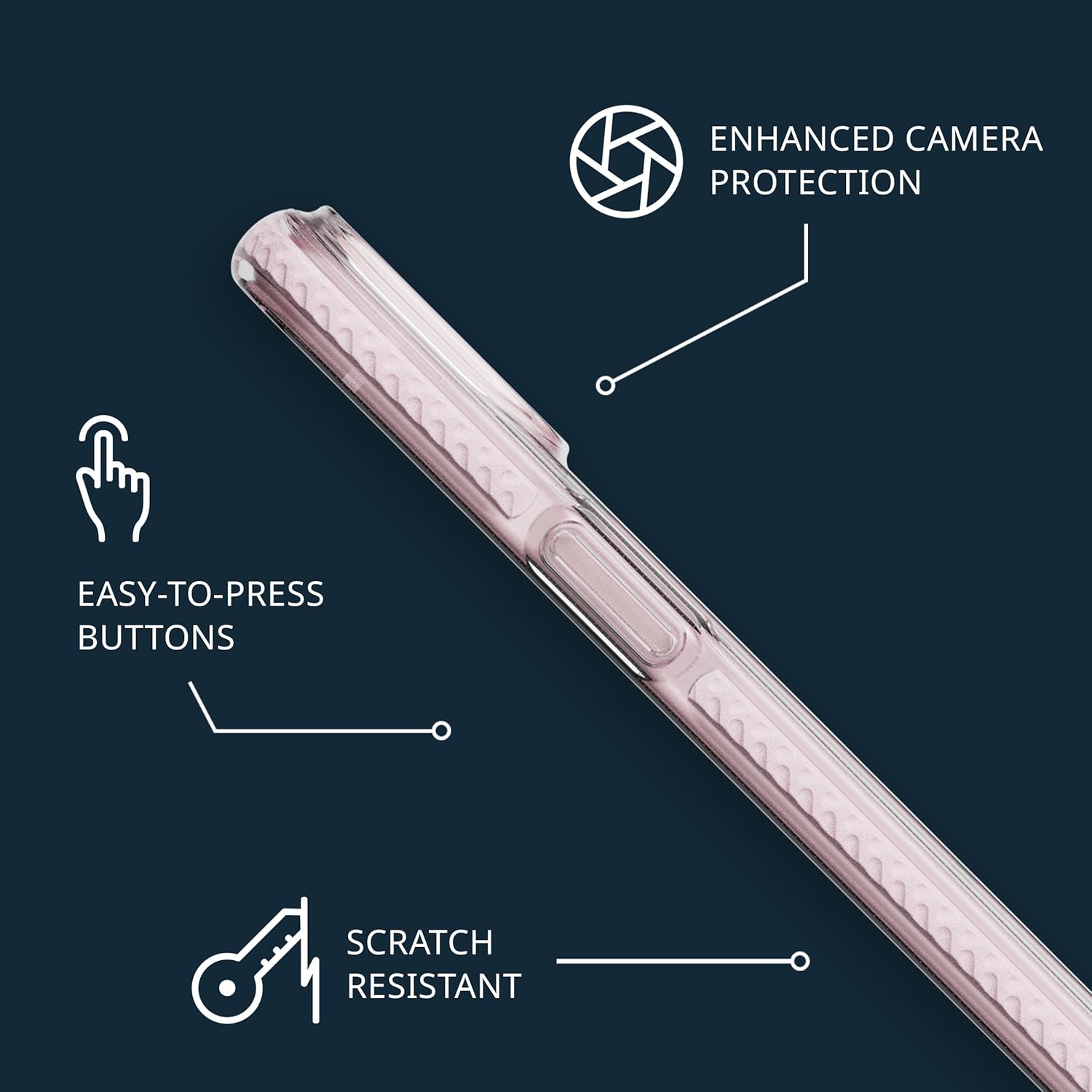 Tech21 EvoCrystal for iPhone 16e / 15 - Compatible with MagSafe - Impact Protection Case - Pink