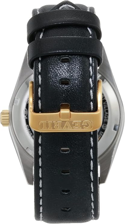Gevril Men's West Village Automatic Watch, Genuine Italian Leather Strap