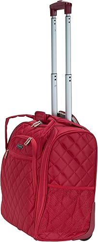 Miniatura 9 de Rockland Melrose - Maleta con ruedas de porte vertical para caber debajo del asiento Rojo BF31-RED