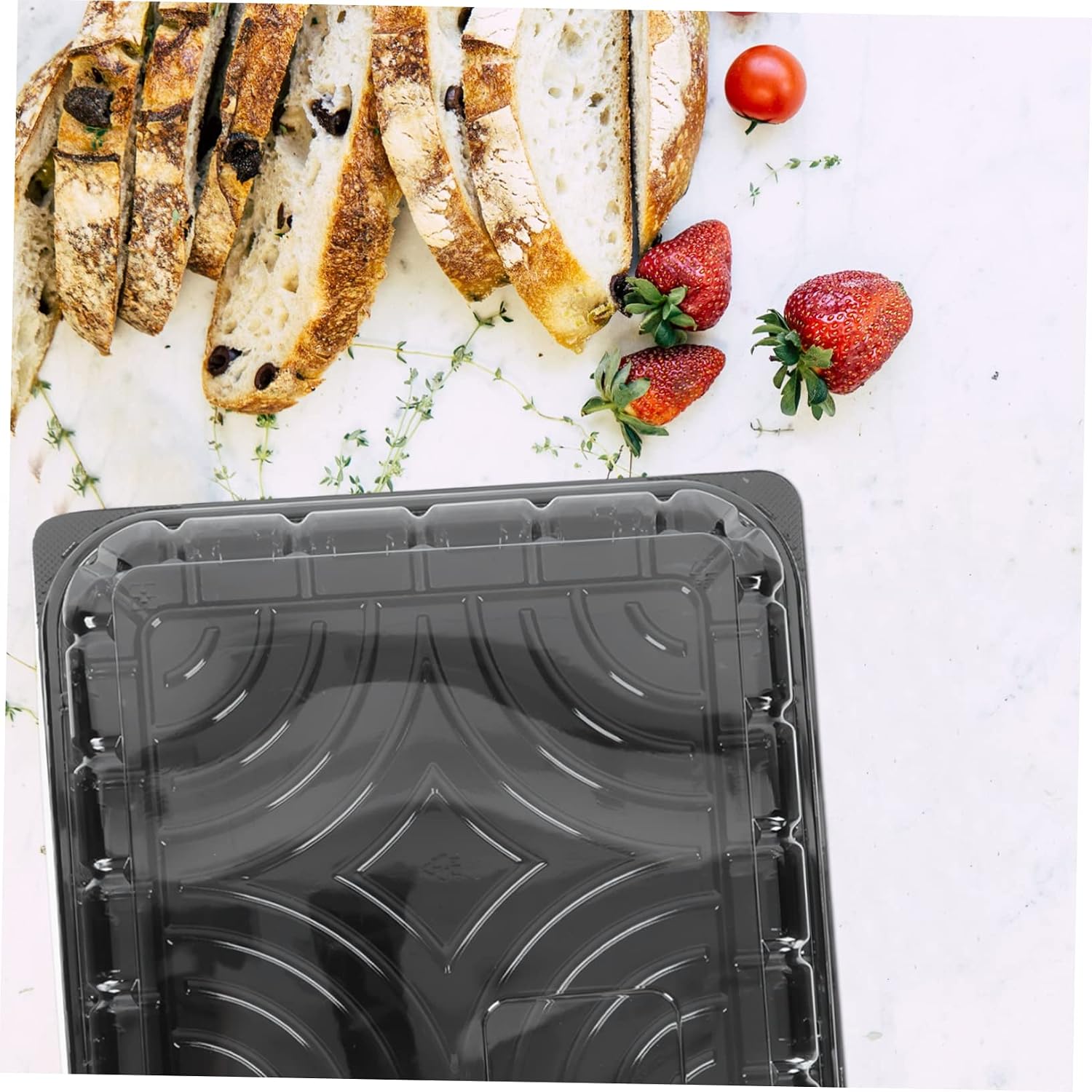 2pcs Bread Wrapping Cases Dessert Packing Boxes Lid Cake Containers for Baking for Gifting Easy to Use