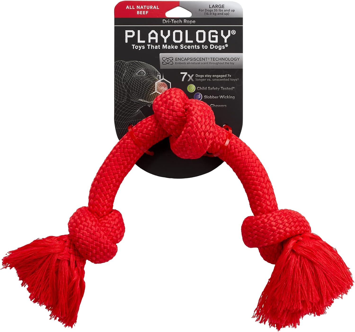 Pet Supplies Playology Dri Tech Rope Dog Chew Toy for Large Dog