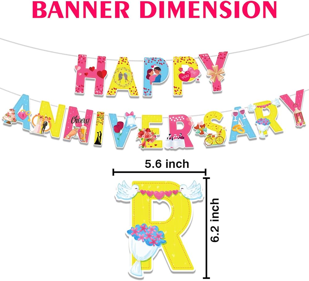 party-around-happy-anniversary-banner-and-cake-topper-combo-for-anniversary-party-or-wedding-anniversary-party-decoration-banner-amazon-in-toys-games for Free Printable Happy Anniversary Signs Party Around™ Happy Anniversary Banner and Cake Topper Combo for Anniversary Party or Wedding Anniversary Party Decoration. (Banner) : Amazon.in: Toys & Games for Free Printable Happy Anniversary Signs
