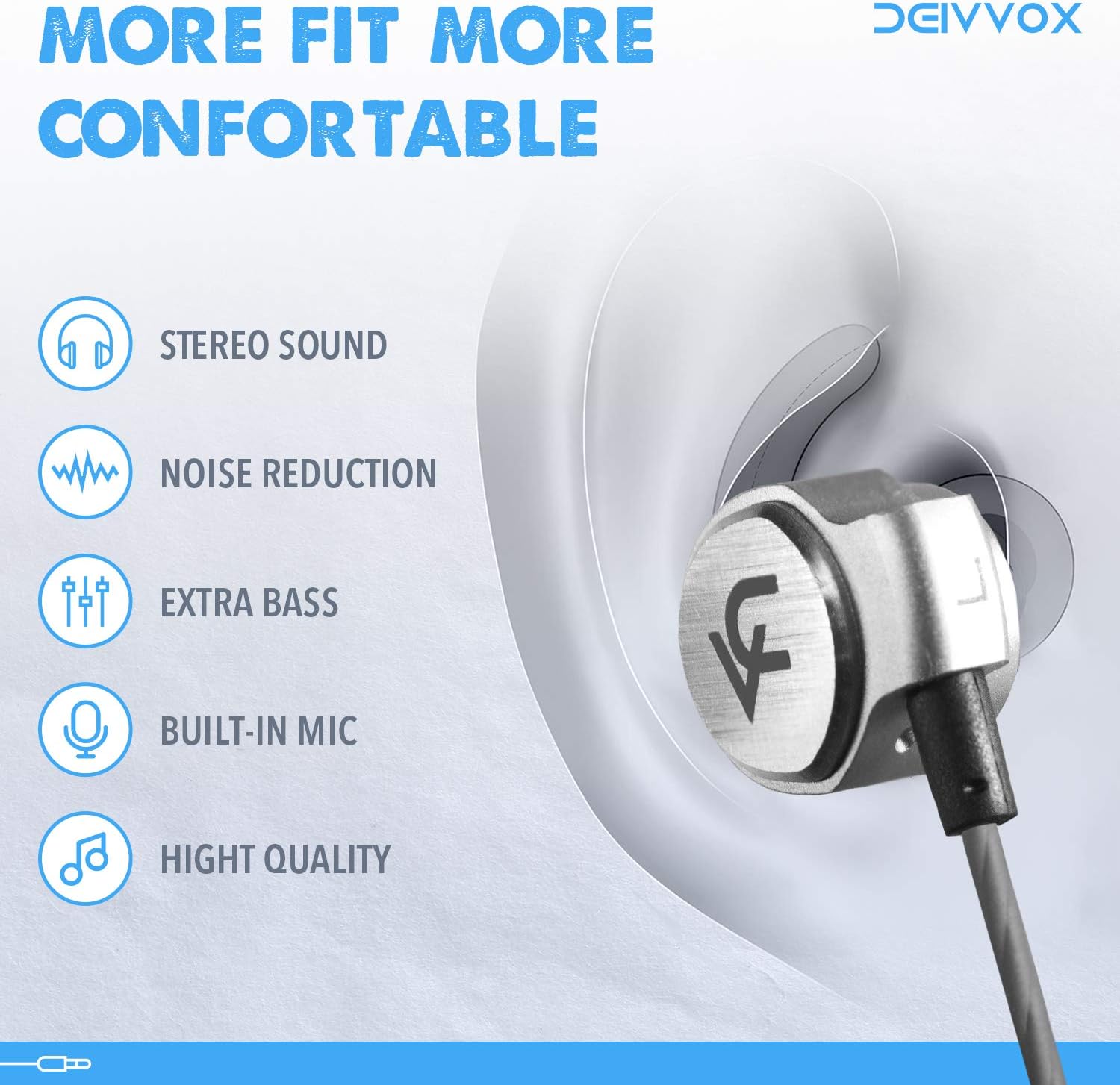 Lіmіtеd Stосk DEIVVOX D0218 Wired Earbuds with Microphone in Ear Headphones - Volume Control Mic - Balanced Sound with Extra Bass - Earphones Noise Isolating - Headset for Cell Phones Samsung Sony LG - Jack 3.5 mm Frее Shірріng оƒƒеr DEIVVOX D0218 Wired Earbuds with Microphone in Ear Headphones - Volume Control Mic - Balanced Sound with Extra Bass - Earphones Noise Isolating - Headset for Cell Phones Samsung Sony LG - Jack 3.5 mm