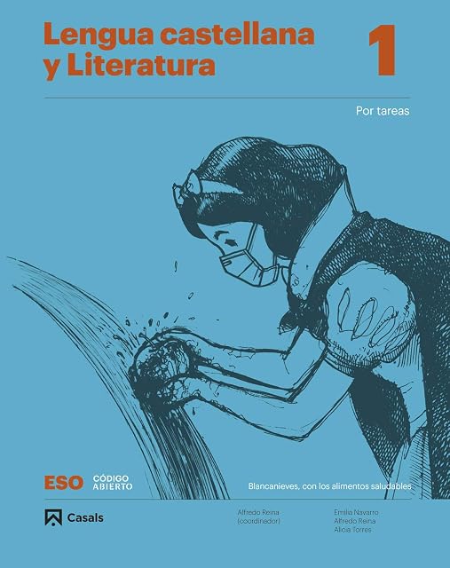 Portada de Lengua Castellana y Literatura 1º ESO. Por Tareas Proyecto Código Abie