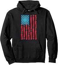 Fun Plane American Flag - Patriotic Vintage Aviation Pullover Hoodie
