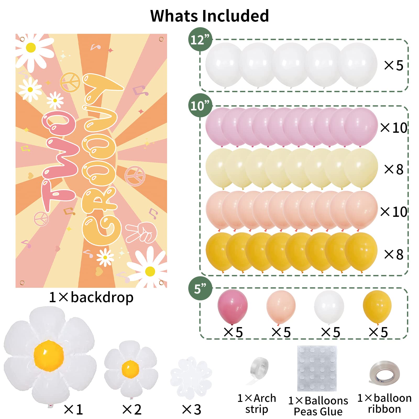 Lot De 2 Bannière Marguerite, Décoration Anniversaire Marguerite, Guirlande Daisy, Guirlande De Marguerite, Marguerites Bohème Decoration, Pour Anniversaire Party, Décoration De Fête (Blanc