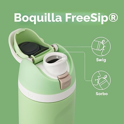 Miniatura 2 de Owala FreeSip - Botella de acero inoxidable de Star Wars, con aislamiento y pajilla, para deportes y viajes, botella de agua deportiva sin BPA, 24