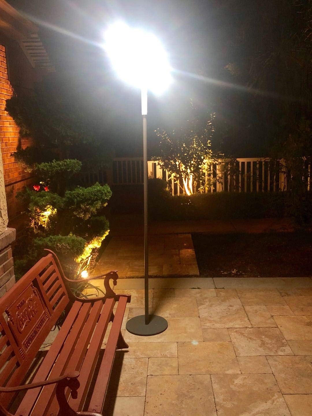 80” Solar Light Outdoor Solar Floor Light for Backyard Barbecue and Outdoor Lawn Lighting