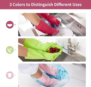 BOOMJOY Microfiber Duster & Cleaning Gloves 3 Pairs