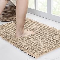 Vista 66 de Walensee - Alfombra grande para baño, antideslizante, 24 x 60 pulgadas color beige, absorbente y muy suave, felpilla peluda, extragruesa, lavar