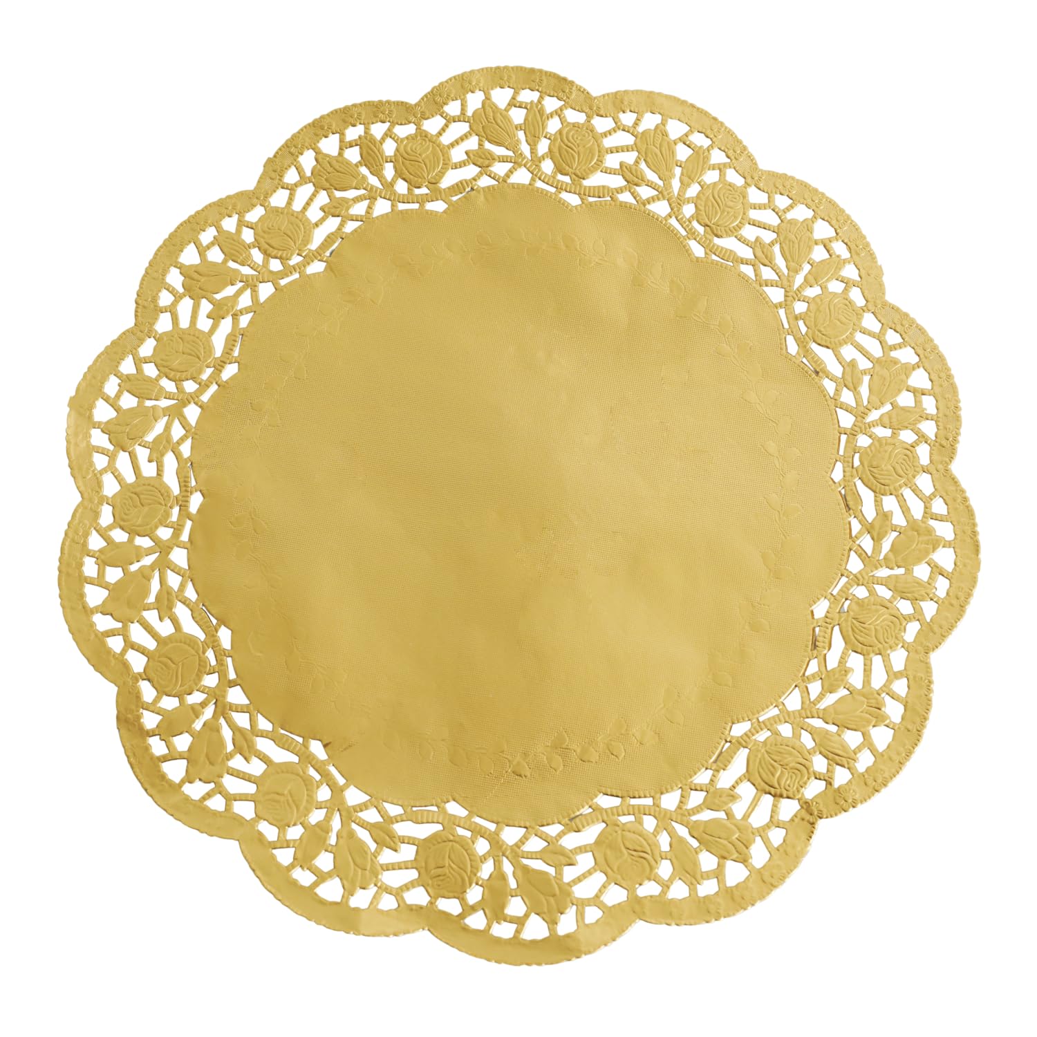 Napperons en papier dentelle dorée haut de gamme pour buffet de fête