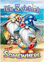 Vista 4 de Bandera de arpillera de verano de las 5 en punto, 28 x 40 pulgadas Briarwood Lane