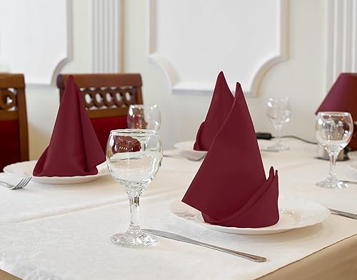 Vista 33 de Utopia Kitchen - Servilletas de tela color gris acero, 12 unidades, 18 x 18 pulgadas, mezcla de algodón, lavables y reutilizables, para hotel