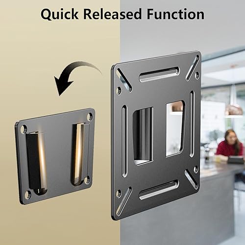 Miniatura 7 de Nuyoah Paquete de 2 soportes de pared para televisores de 14 a 27 pulgadas, pantalla plana LED LCD, soporte de TV pequeño para monitores de