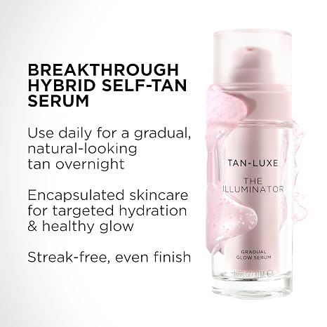 Tan-Luxe The Illuminator Self-Tan Serum, Self Tanner for Face, 1.01 Oz