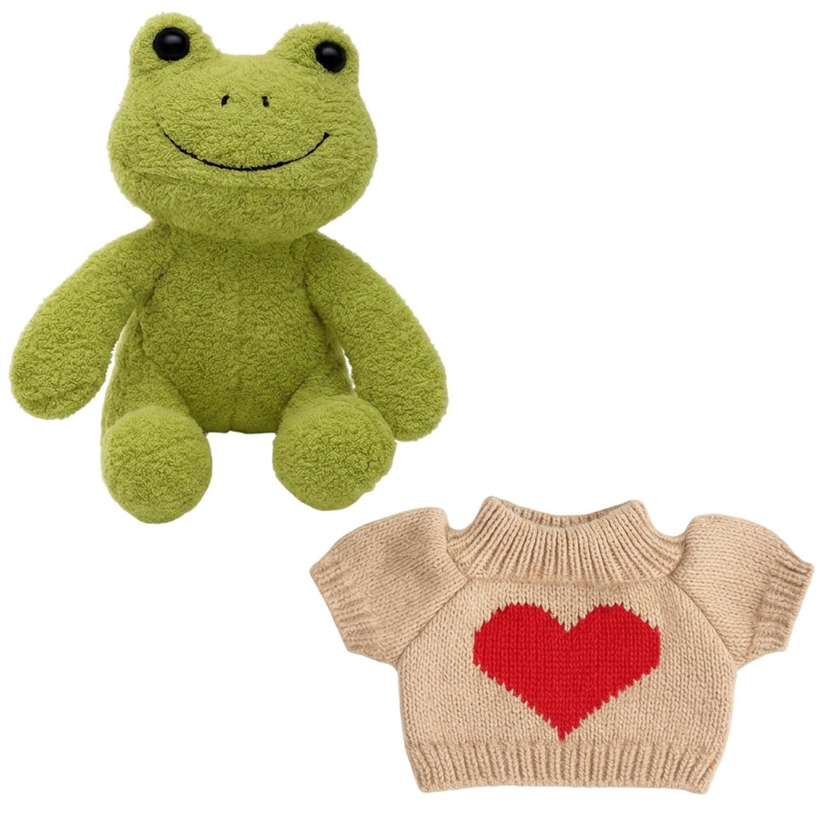 Kuwuarg Frog Teddy, Frog Gifts Set With Outfit, Plush Stuffed Animal