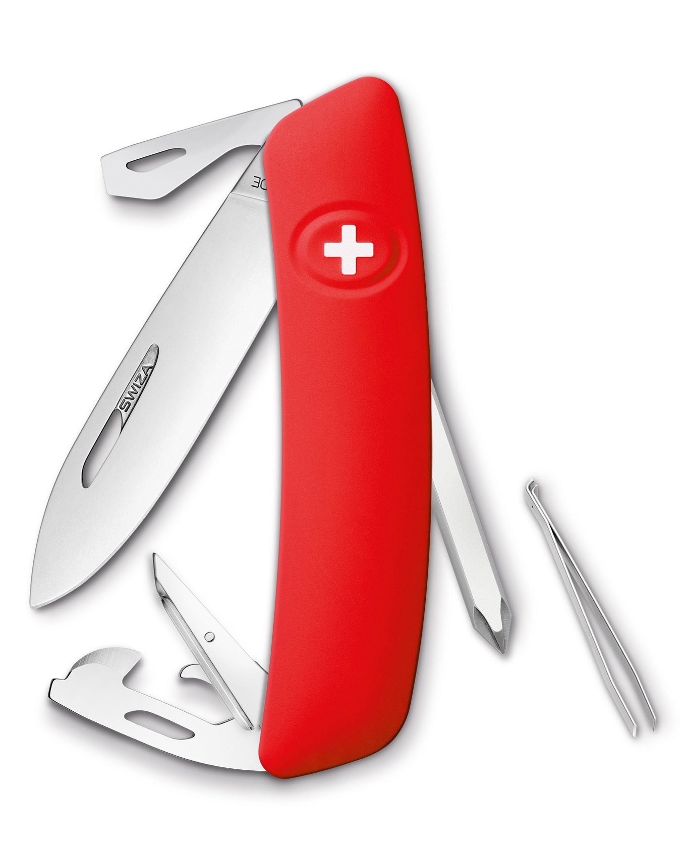 SWIZA Multifonctions D04r Couteau suisse, rouge, 16.8 EU