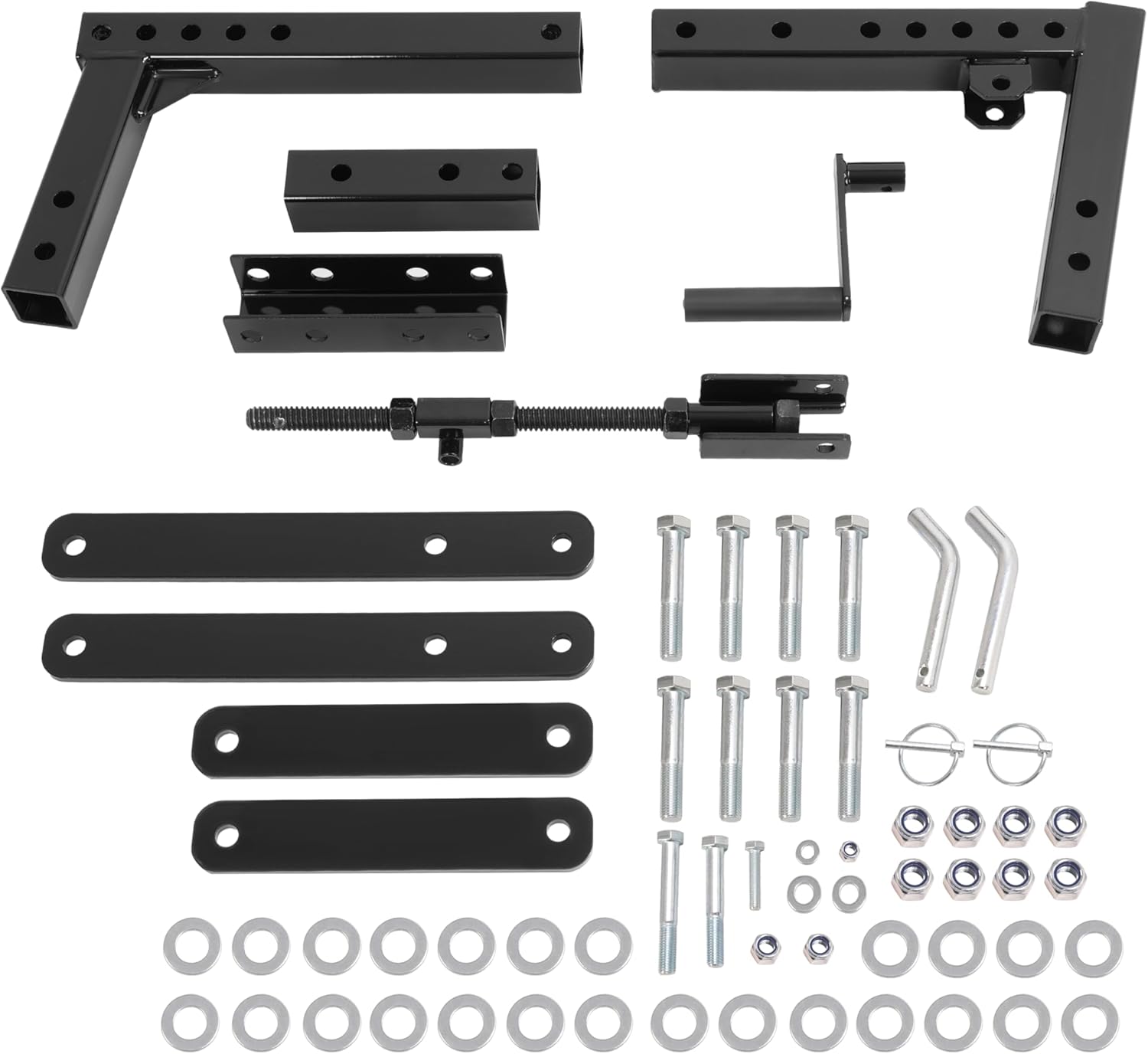 1-Point Hitch Lift with Adjustable Height Compatible with 2" Receivers for ATV, UTV, Garden & Lawn Tractors Heavy-Duty Steel Powder-Coated Finish