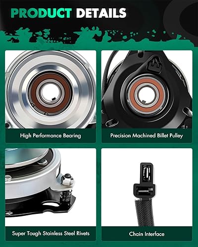 Vista 128 de SCITOO Embrague eléctrico de toma de fuerza AM119683 Compatible para Warner: 5217-35, 5217-6, 5217-7, 5217-9; para John Deere: 5217-7, AM119683