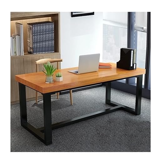 Computer Desk Solid Wood Home Office Desk Heavy Industrial Style Gameing Table, Luxury Office Furniture for Manager's Room Meeting Room (280x100x75cm)