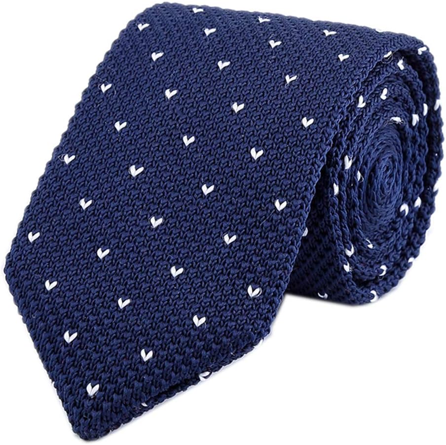 Men's Skinny Smart Knit Ties Vintage Casual Formal Basic Designed Neckties 2.4"