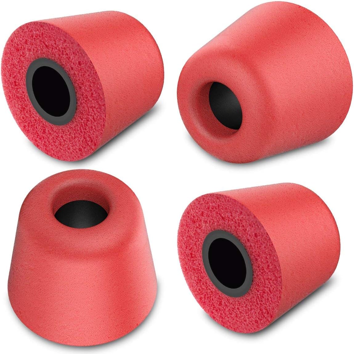 New bee [6 Pairs] Earphone Tips 12pcs Premium Replacement Earbud Tips Blocking Out Ambient Noise Memory Foam Earbuds Inner 4.9mm for Headphones with 5mm-7mm Tips (Red, S/M/L)