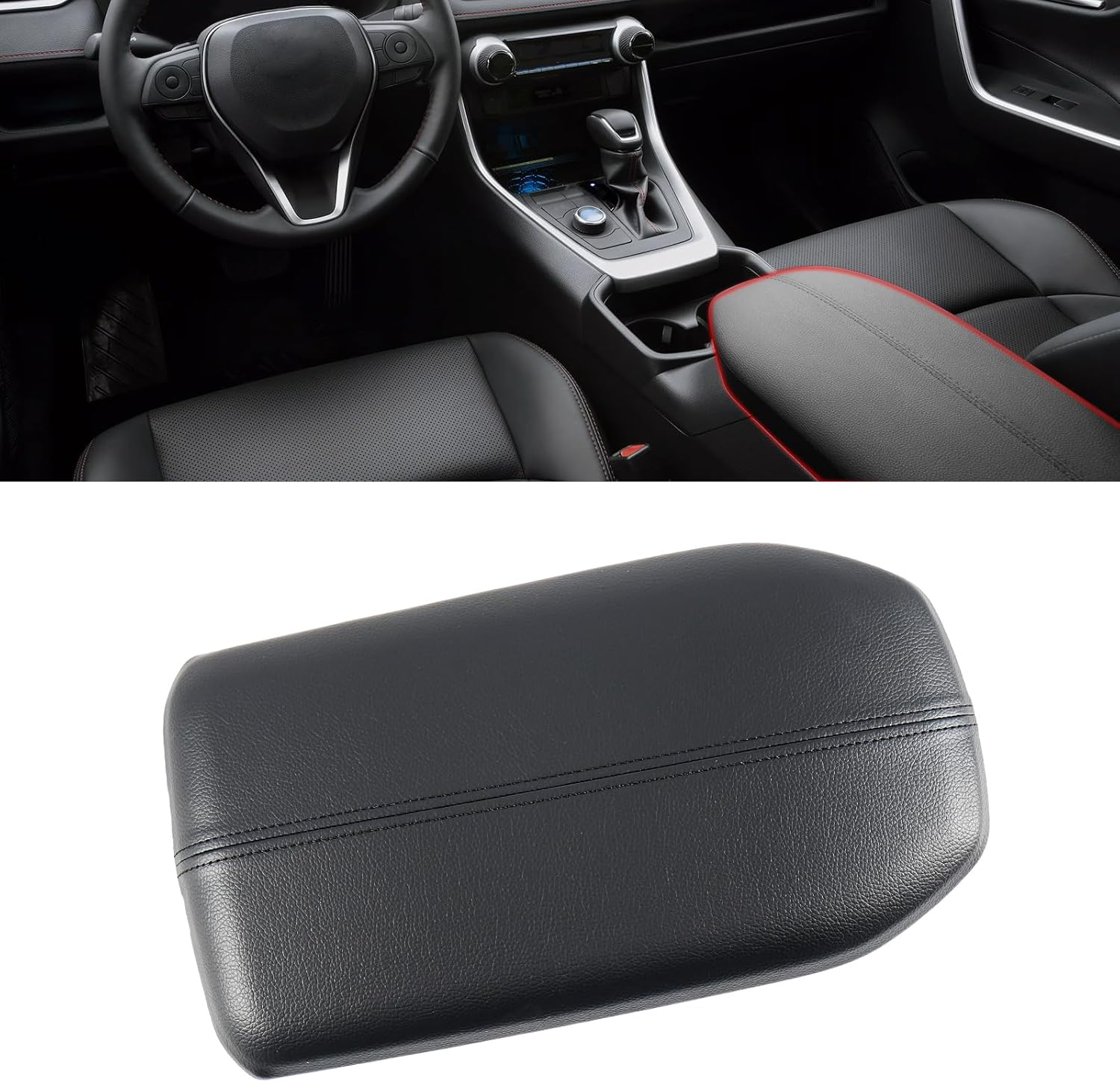 Center Console Armrest Cover for Toyota RAV4 2019-2023 Aftermarket Replacement for 58920-42010-C0 Black