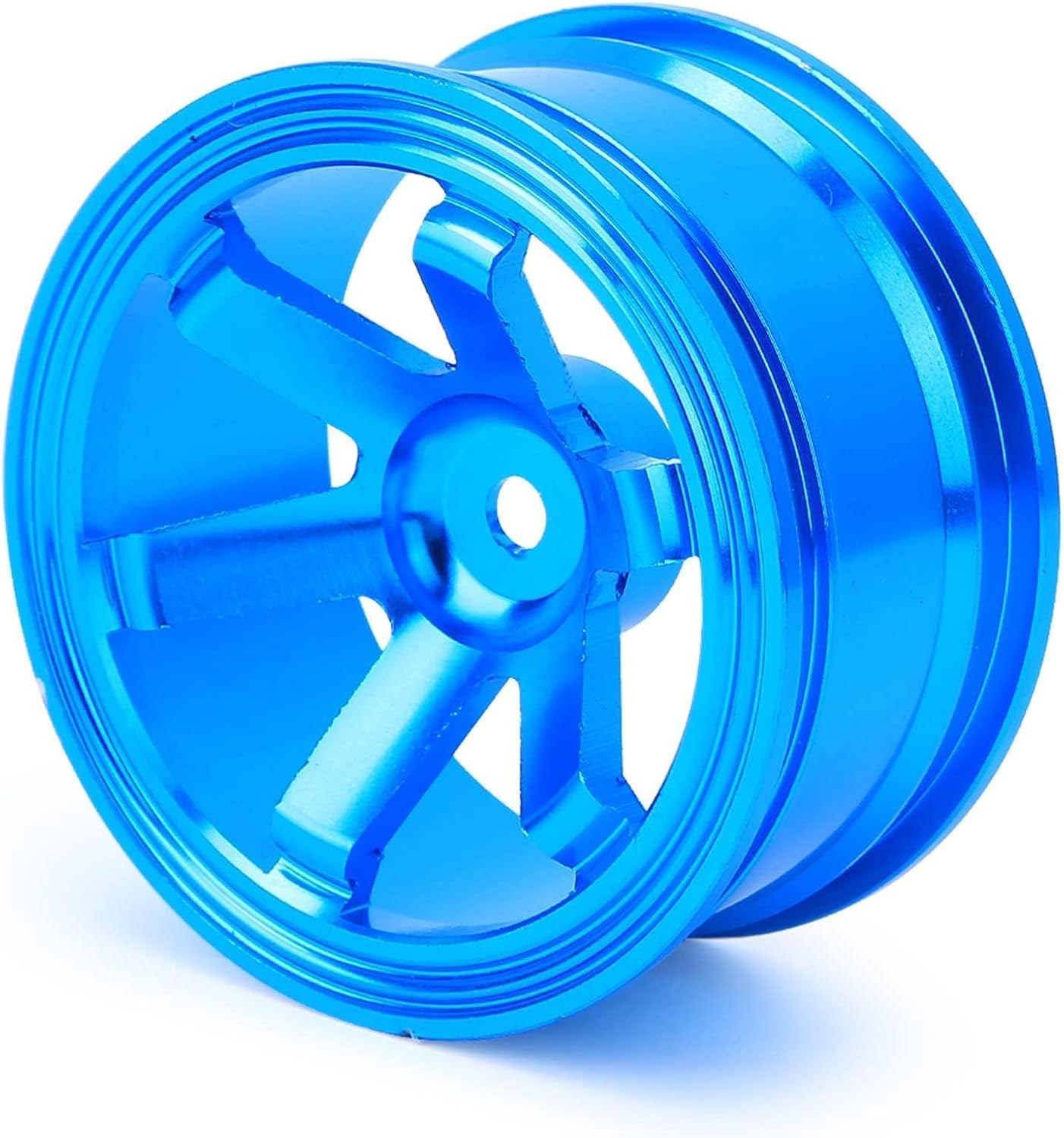 12mm Hex Hubs Metal Wheel Hub Metal Wheel Hub, 4pcs Aluminium Alloy Wheel Hub for Universal 1/10 Flat Running Drift RC Car Model Accessory Wheel Rims RC Wheel Rims Set Rc Drift Wheels(Blue)