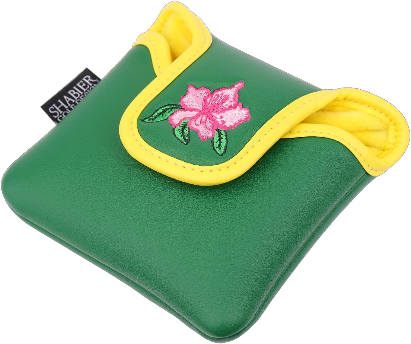 SHABIER Golf Large Mallet Putter Headcover with Flower Design for Golf Putter Club