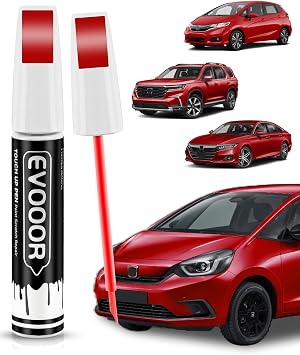 Radiant Red MetallicR-569M Touch Up Paint Compatible with Honda Exact Match 2 in 1 Touch up Paint for Chips and Nicks Repair with 2pcs Disposable Ultra-fine Applicator