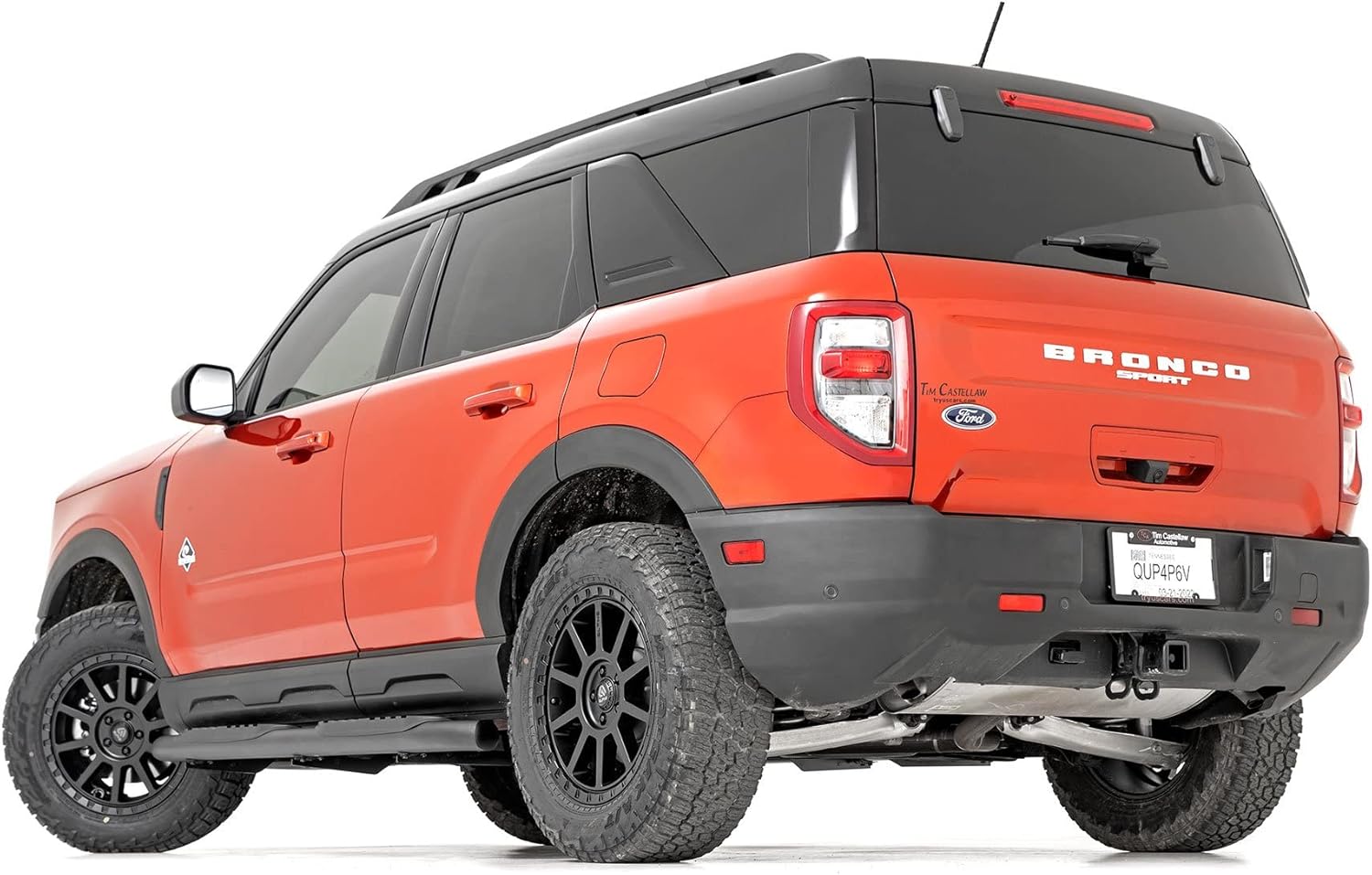 Rough Country Oval Nerf Steps for Ford Bronco Sport (2021-2025) - OEM Style Rails with Built-in Side Steps